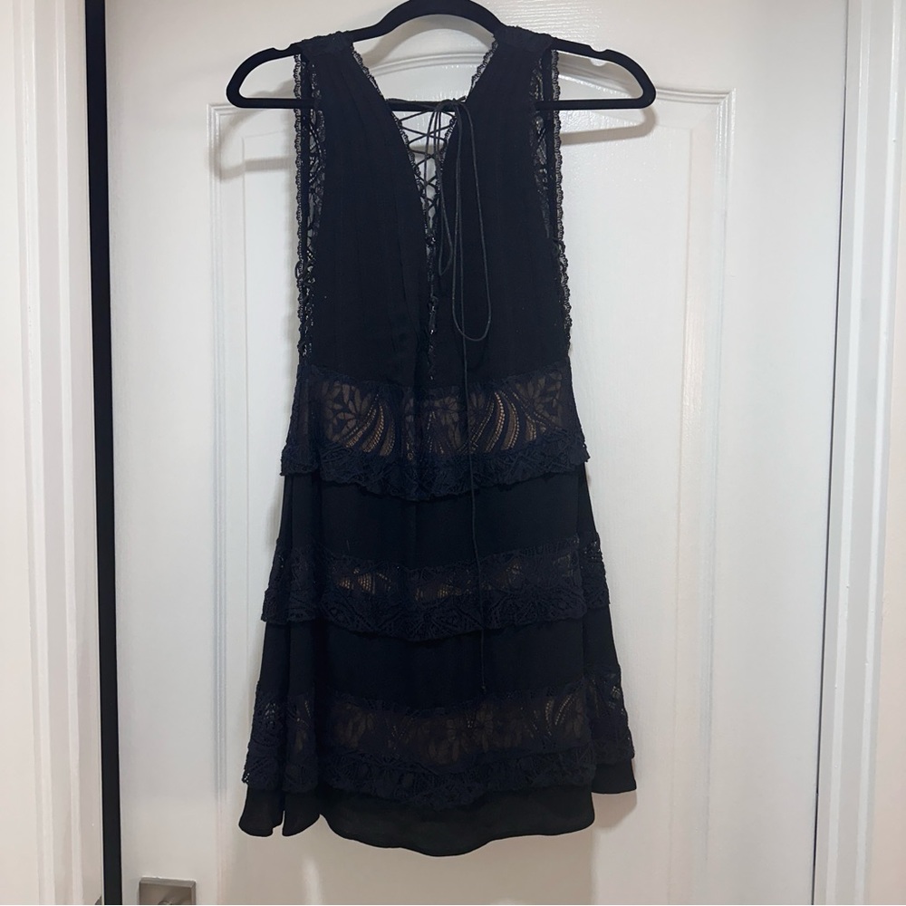 For Love & Lemons Black & Navy Mini Dress